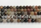 CFJ219 15.5 inches 10mm faceted round fancy jasper beads