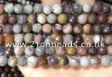 CFJ252 15.5 inches 8mm faceted round fantasy jasper beads wholesale