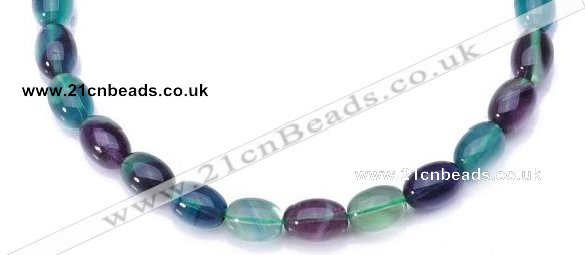 CFL10 16 inch 12*16mm egg-shaped AA grade natural fluorite beads