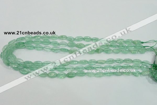 CFL101 15.5 inches 8*12mm oval natural green fluorite gemstone beads