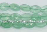CFL103 15.5 inches 10*14mm faceted oval natural green fluorite beads