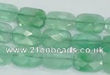 CFL104 15.5 inches 12*16mm faceted rectangle natural green fluorite beads