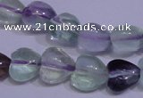 CFL1051 15 inches 8*8mm heart natural fluorite gemstone beads