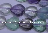 CFL1053 15 inches 12*12mm heart natural fluorite gemstone beads