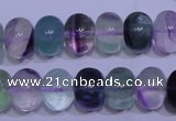 CFL1070 15 inches 10*14mm rondelle natural fluorite gemstone beads