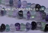 CFL1077 15 inches 5*8mm nuggets natural fluorite gemstone beads