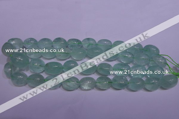 CFL1080 15 inches 15*20mm nuggets green fluorite gemstone beads