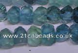 CFL1088 15 inches 9*14mm faceted nuggets blue fluorite beads