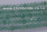 CFL110 15.5 inches 4*6mm faceted rondelle green fluorite beads