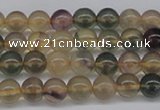 CFL1101 15.5 inches 6mm round yellow fluorite gemstone beads