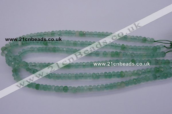 CFL111 15.5 inches 5*8mm faceted rondelle green fluorite beads