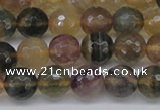 CFL1114 15.5 inches 12mm faceted round yellow fluorite gemstone beads