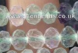 CFL1142 15.5 inches 4*6mm faceted rondelle fluorite gemstone beads