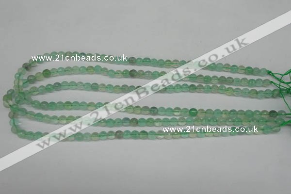 CFL115 15.5 inches 6mm faceted round green fluorite beads
