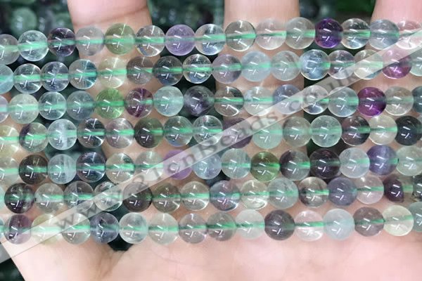 CFL1151 15.5 inches 6mm round fluorite gemstone beads