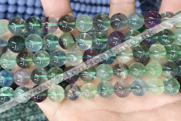 CFL1153 15.5 inches 10mm round fluorite gemstone beads