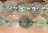 CLF1155 15.5 inches 6mm faceetd round fluorite gemstone beads