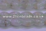 CFL1200 15.5 inches 6*10mm rice green fluorite gemstone beads