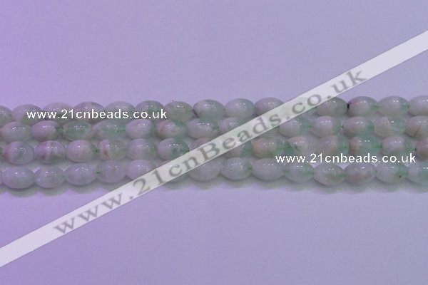 CFL1201 15.5 inches 8*12mm rice green fluorite gemstone beads