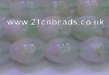 CFL1202 15.5 inches 10*14mm rice green fluorite gemstone beads