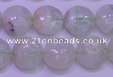 CFL1208 15.5 inches 10mm flat round green fluorite gemstone beads