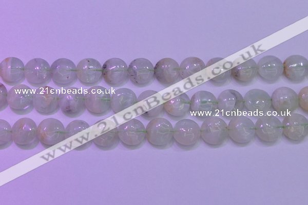 CFL1210 15.5 inches 14mm flat round green fluorite gemstone beads