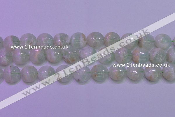 CFL1211 15.5 inches 16mm flat round green fluorite gemstone beads