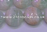 CFL1212 15.5 inches 18mm flat round green fluorite gemstone beads