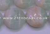 CFL1213 15.5 inches 20mm flat round green fluorite gemstone beads