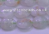 CFL1217 15.5 inches 10*14mm oval green fluorite gemstone beads