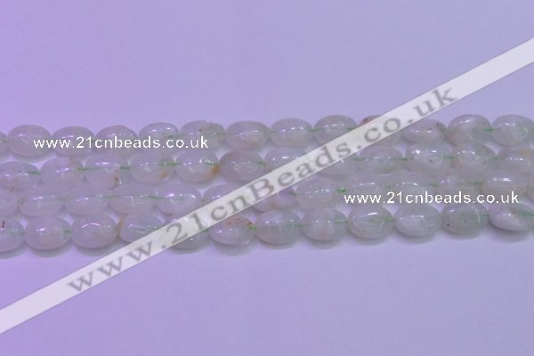CFL1217 15.5 inches 10*14mm oval green fluorite gemstone beads