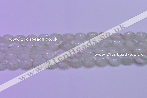 CFL1217 15.5 inches 10*14mm oval green fluorite gemstone beads