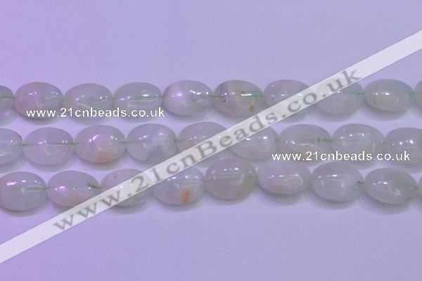 CFL1220 15.5 inches 15*20mm oval green fluorite gemstone beads