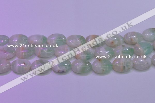 CFL1221 15.5 inches 18*25mm oval green fluorite gemstone beads