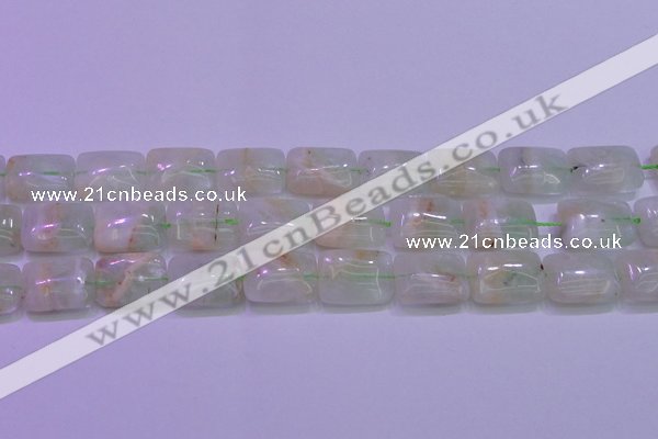 CFL1227 15.5 inches 15*20mm rectangle green fluorite gemstone beads