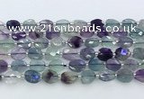 CFL1231 15.5 inches 8*10mm faceted oval fluorite beads