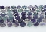CFL1234 15.5 inches 8*10mm faceted oval fluorite beads