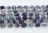 CFL1234 15.5 inches 8*10mm faceted oval fluorite beads