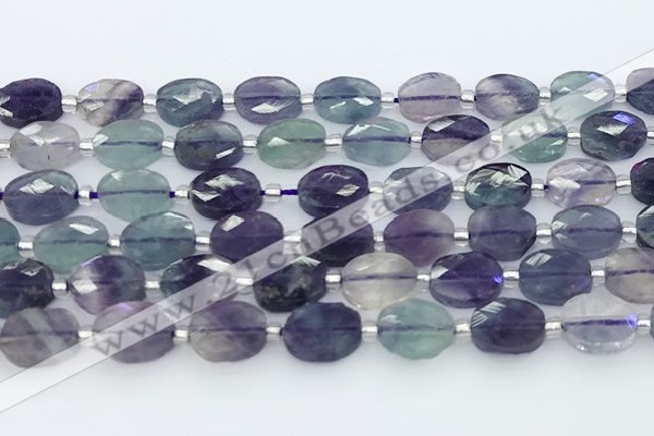 CFL1234 15.5 inches 8*10mm faceted oval fluorite beads