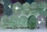 CFL1242 15 inches 6*8mm faceted rondelle fluorite beads