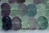 CFL1243 15 inches 6*9mm faceted rondelle fluorite beads