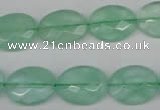 CFL125 15.5 inches 12*16mm faceted oval green fluorite beads