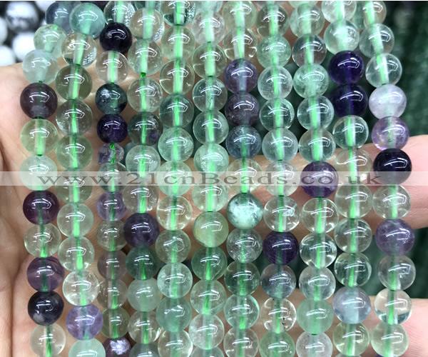 CFL1252 15 inches 6mm round fluorite beads wholesale