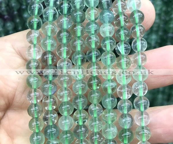CFL1257 15 inches 6mm round green fluorite beads wholesale
