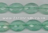 CFL126 15.5 inches 13*18mm faceted oval green fluorite beads