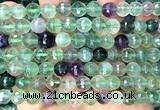 CFL1263 15 inches 8mm faceted round fluorite beads wholesale