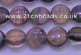 CFL1331 15.5 inches 10mm flat round purple fluorite gemstone beads