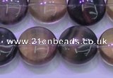 CFL1335 15.5 inches 16mm flat round purple fluorite gemstone beads