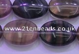 CFL1344 15.5 inches 18*25mm oval purple fluorite gemstone beads