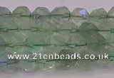 CFL1401 15.5 inches 6mm faceted nuggets green fluorite beads